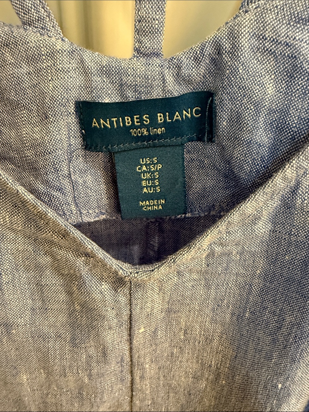 Antibes Blanc Light Blue Linen Maxi Dress - Picture 2 of 4